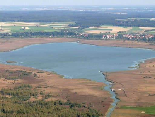 Luftaufnahme des Federsee